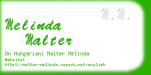 melinda malter business card